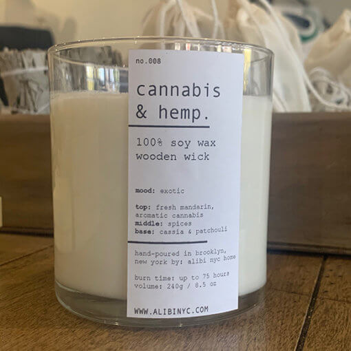 cannabis & hemp candle