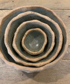 ceramic nesting pod moss agate