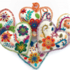 embroidered hearts